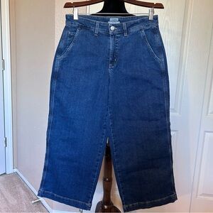 L.L. Bean Classic Fit Wide Leg Blue Ankle Jeans‎ Size 10P